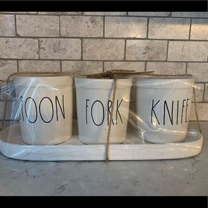 Rae Dunn - 2018 SPOON FORK KNIFE set!
